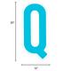 Caribbean Blue Letter (Q) Corrugated Plastic Yard Sign, 30in